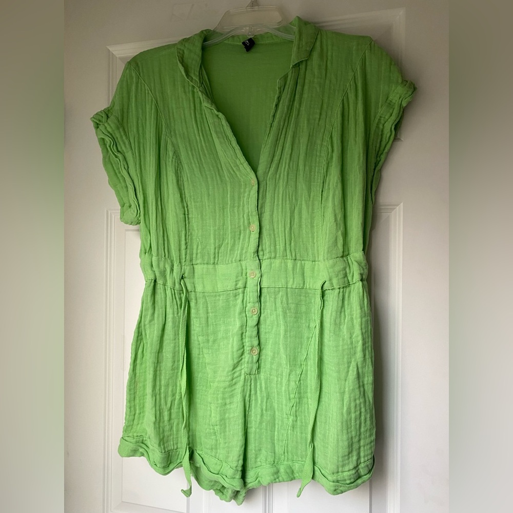 Urban outfitters green romper oversized